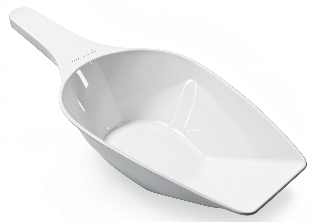 Eisco Lab Scoop with flat bottom on a lab bench
