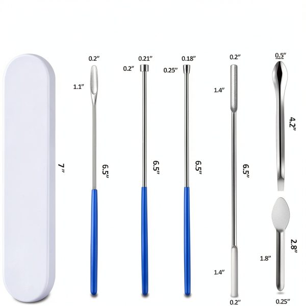 LANDNEOO Lab Scoops Stainless Steel Tools for Powder-2
