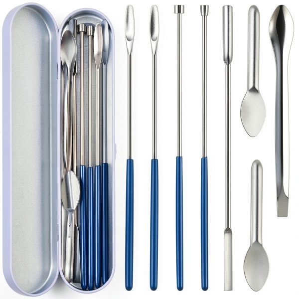 LANDNEOO Lab Scoops Stainless Steel Tools for Powder-0