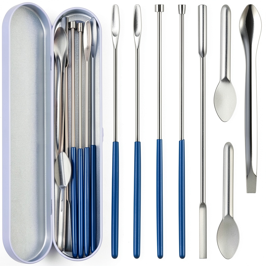 'LANDNEOO lab scoop set displayed in metal storage case'