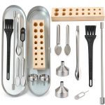 VAYTOP Capsule Filling Kit Stainless Steel 10 Piece Set-0