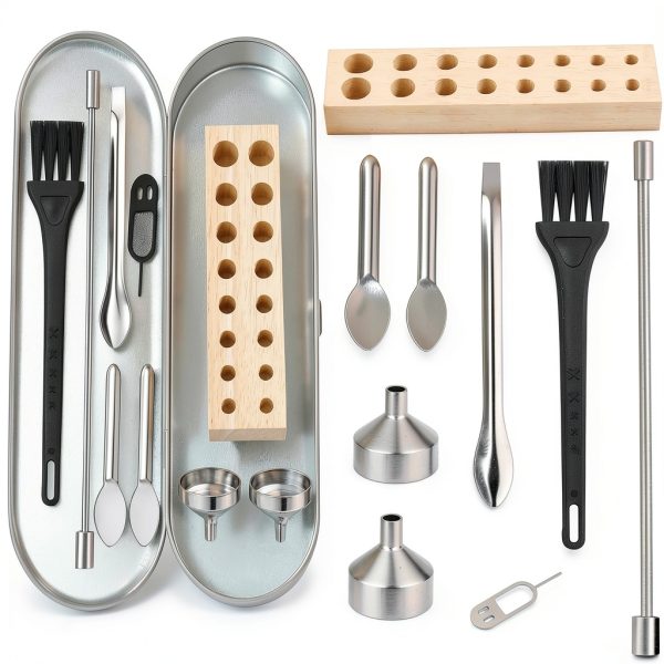 VAYTOP Capsule Filling Kit Stainless Steel 10 Piece Set-0
