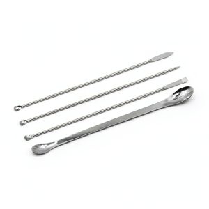 HLGHLG Stainless Steel Lab Scoops Set 4 Micro Spoons-0