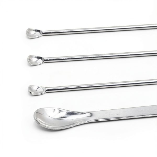 HLGHLG Stainless Steel Lab Scoops Set 4 Micro Spoons-2