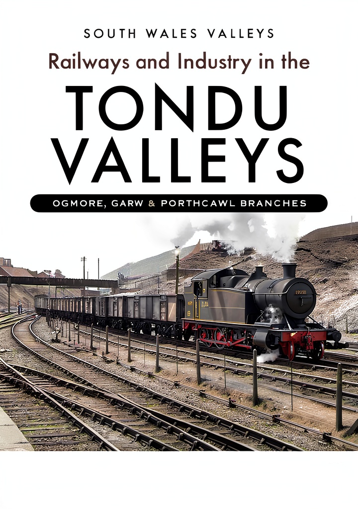 Cover of South Wales Valleys history book showing mining and railroad themes