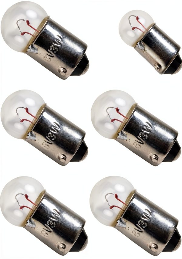 6V 3W Speedometer Bulb ZTTM Silver Clear Center-0
