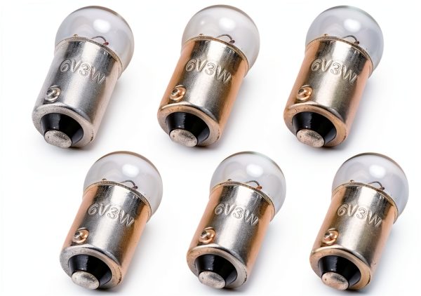 6V 3W Speedometer Bulb ZTTM Silver Clear Center-4