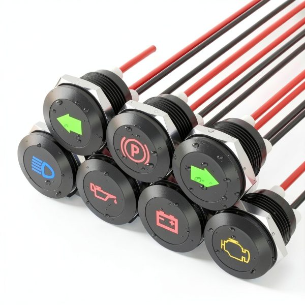 LED Indicator Light Set RVMARINEPAT 3‑Piece 12V Waterproof Bulbs-3