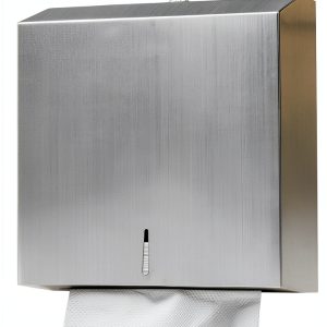 Paper Towel Dispenser Wall Mount Ziprusburk C-Fold Silver-0