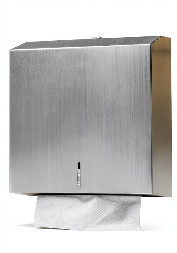 Paper Towel Dispenser Wall Mount Ziprusburk C-Fold Silver-0