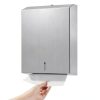 Paper Towel Dispenser Wall Mount Commercial, Fingerprint -Proof Paper Towel Holder for c-fold/Multi-fold/Tri-fold, Touchless Hand Towel Dispenser with Lock-1