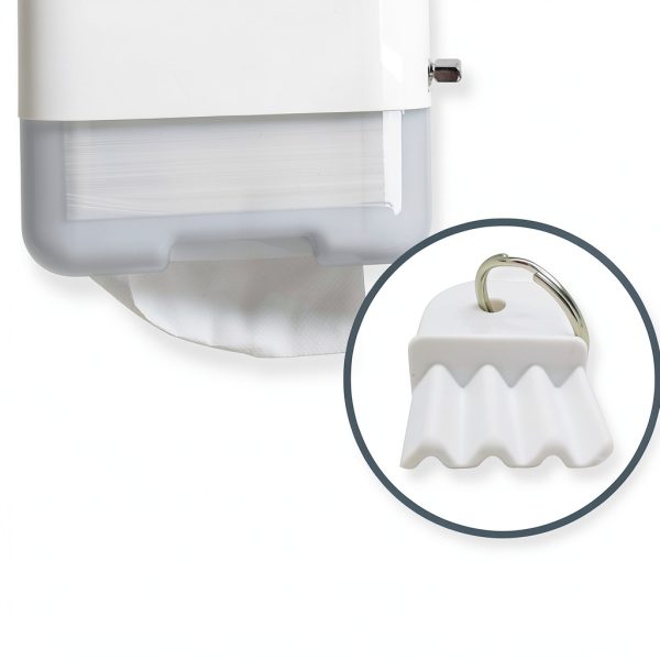 Paper Towel Dispenser Key - Toilet Paper Dispenser Waffle Key - Universal Replacement for san Jamar and More Towel & Toilet Paper Dispensers - Pack of 4-2