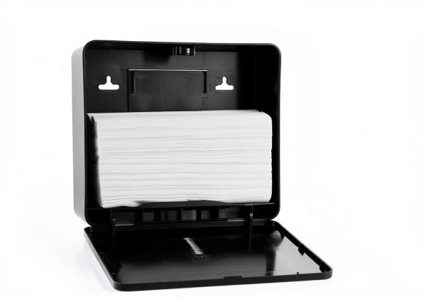 Multifold Paper Towel Dispenser Wall Mount Black 2-Pack by EnBath-2