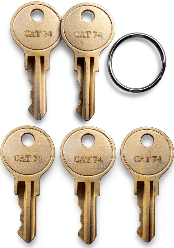 KeyPower Dispenser Keys (6) Brass Anti‑Corrosion for CAT74 Dispenser-0