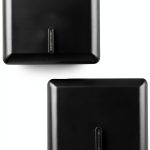 Multifold Paper Towel Dispenser Wall Mount Black 2-Pack by EnBath-0