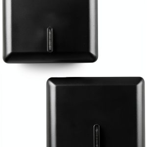 Multifold Paper Towel Dispenser Wall Mount Black 2-Pack by EnBath-0